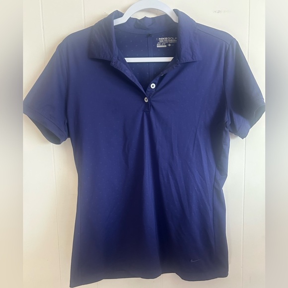 Nike Golf, size M, dri-fit polo short sleeve shirt, purple/blue Color - Picture 1 of 6